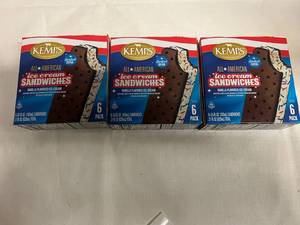 BB. 3x 6pk Kemps All Star Ice Cream Sandwiches