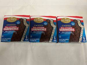 BB. 3x 6pk Kemps All Star Ice Cream Sandwiches