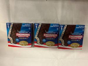 BB. 3x 6pk Kemps All Star Ice Cream Sandwiches