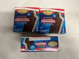 BB. 3x 6pk Kemps All Star Ice Cream Sandwiches