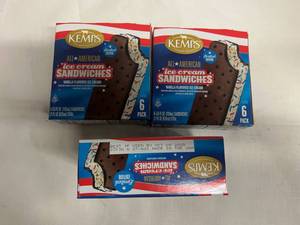 BB. 3x 6pk Kemps All Star Ice Cream Sandwiches