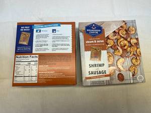 G. 2x 11.3oz Seasoned Catch Shrimp and Sausage