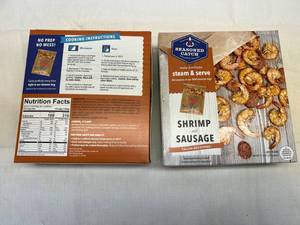 G. 2x 11.3oz Seasoned Catch Shrimp and Sausage