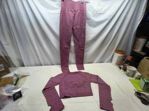 Large Gym Wolf Yoga Set-Purple-Wine