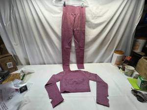 Large Gym Wolf Yoga Set-Purple-Wine