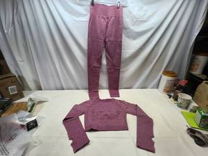 Large Gym Wolf Yoga Set-Purple-Wine