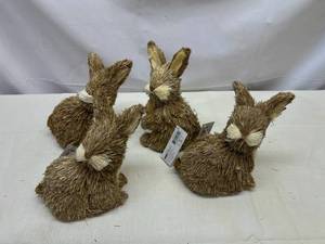 4x Easter Bunnies-Natural Material