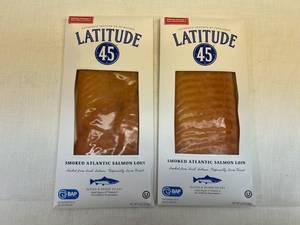 D. 2x 8oz Latitude 45 Smoked Atlantic Salmon-Sliced & Ready to Eat