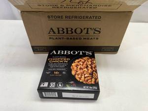 AA. 6x 10oz Abbots Plant Based Chopped Chicken