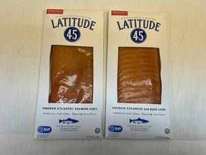 D. 2x 8oz Latitude 45 Smoked Atlantic Salmon-Sliced & Ready to Eat