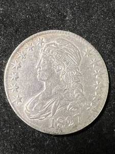 lot 06 image: 1827 US BUST HALF DOLLAR AU