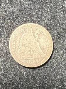 lot 07 image: 1891 US SEATED LIBERTY DIME