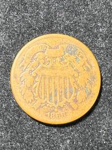 lot 30 image: 1866 US 2 CENT PIECE