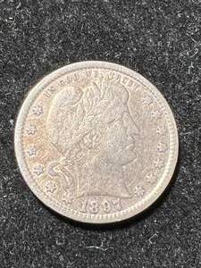 lot 31 image: 1897 US BARBER QUARTER
