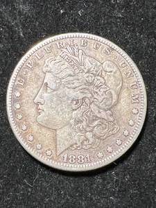 lot 47 image: 1881-S US MORGAN SILVER DOLLAR