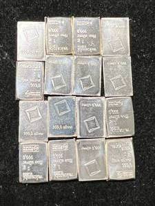 lot 54 image: 16 GRAMS .999 FINE SILVER 1 GRAM BARS