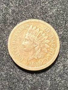 lot 61 image: 1859 US INDIAN HEAD CENT F15