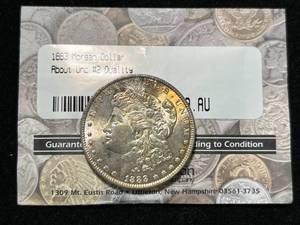 lot 62 image: 1883 US MORGAN SILVER DOLLAR AU