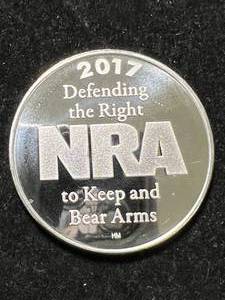 lot 69 image: 1 TROY OZ .999 FINE SILVER NRA ROUND