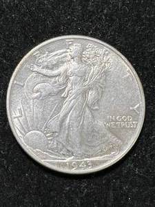 lot 89 image: 1943 US WALKING LIBERTY HALF DOLLAR