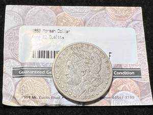 lot 97 image: 1882 US MORGAN SILVER DOLLAR