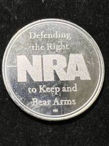 lot 109 image: 1 TROY OZ .999 FINE SILVER NRA ROUND