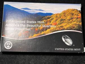 lot 115 image: 2014 US MINT AMERICA THE BEAUTIFUL QUARTERS SILVER PROOF SET