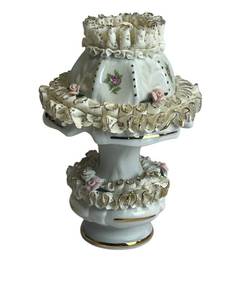 lot 47 image: Vintage Capodimonte Victoria Pink Flowers 4 Figure (Made in Italy)