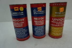 lot 141 image: Lot of 3 smokeless powder