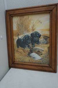 lot 162 image: 10x1 Black Lab Puppy print