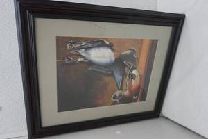 lot 163 image: 13.5x16.5 Mallard Print