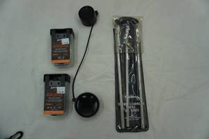 lot 45 image: Rifle cleaning rod, Bore snake, scope caps