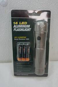 lot 48 image: 14 LED Aluminum flashlight