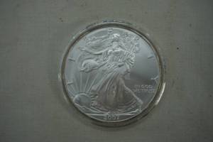lot 184 image: 2007 American Silver Eagle Coin
