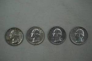 lot 210 image: Silver Quarters 4ct