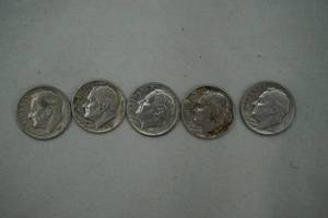lot 227 image: Silver Dimes 5ct