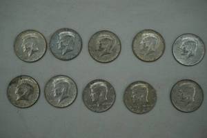 lot 237 image: Kennedy Half Dollar Coins 10ct