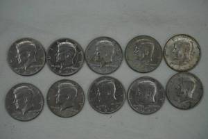 lot 243 image: Kennedy Half Dollar Coins 10ct
