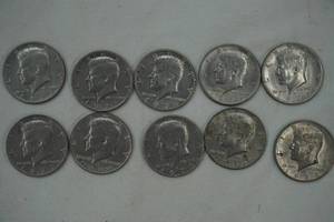lot 245 image: Kennedy Half Dollar Coins 10ct