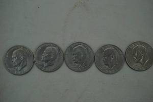 lot 248 image: Eisenhower Dollar Coins 5ct