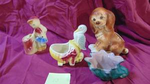 lot 13 image: 4-Pottery Pieces. Royal Copoly, Stangl and other