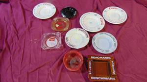 lot 15 image: Lot of 10 Assorted Ashtrays