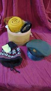 lot 66 image: Vintage Hats, Military Hat and Roughrides Hat