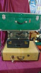 lot 77 image: 3- Metal Cases and 1- Suitcase