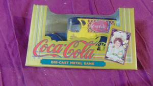 lot 101 image: Coca Cola Die Cast Metal Truck Bank