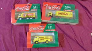 lot 103 image: 3- Coca Cola Die Cast Trucks
