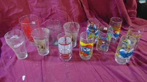 lot 110 image: Coke and Smurf Glasses