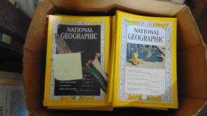 lot 170 image: Box of National Geographic Magazines