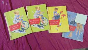 lot 171 image: 4- Vintage Dick and Jane Books- As seen