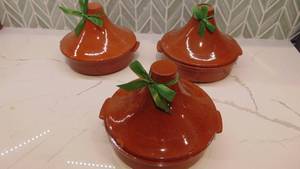 lot 164B image: Lot of 3 Tagine Vessels- Some Asis